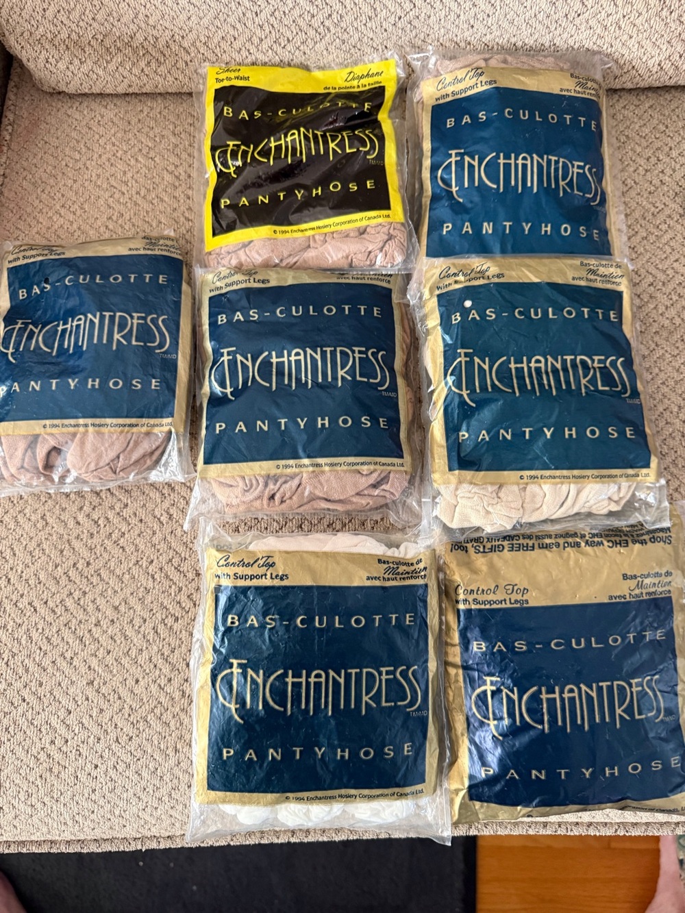 7 pairs Enchantress nylons NEW VINTAGE
